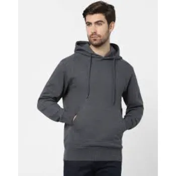 Grey Organic Cotton Hooded Sweatshirt